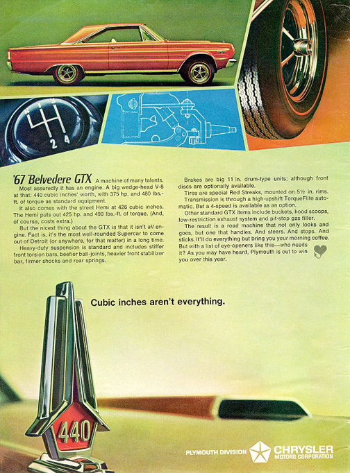 1967 Plymouth GTX Factory Advertisement 2:
